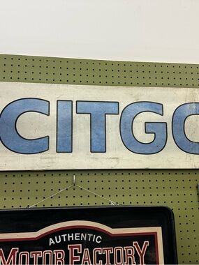 Large Vintage CITGO Sign Gas Oil Advertising Garage Wall Decor